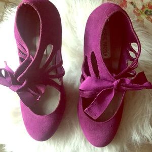 Suede purple Steve Madden heels
